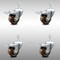 Service Caster 3 Inch SS High Temp Phenolic 3/8 Inch Threaded Stem Caster Set Total Lock Brake SCC-SSTSTTL20S314-PHSHT-381615-4 - alternate 2